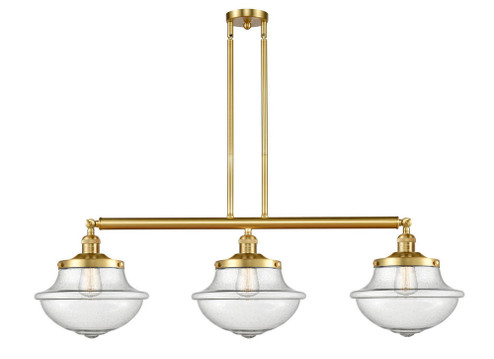 Oxford - 3 Light - 42 inch - Satin Gold - Stem Hung - Adjustable Island Light (3442|213-SG-G544-LED)
