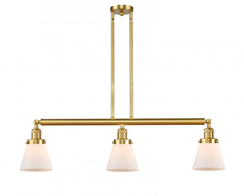 Cone - 3 Light - 39 inch - Satin Gold - Stem Hung - Island Light (3442|213-SG-G61)