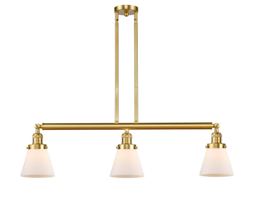 Cone - 3 Light - 39 inch - Satin Gold - Stem Hung - Adjustable Island Light (3442|213-SG-G61)