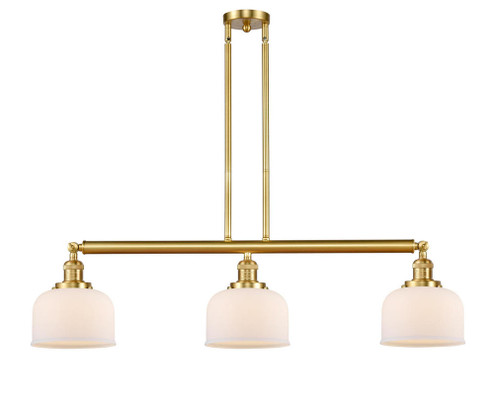 Bell - 3 Light - 41 inch - Satin Gold - Stem Hung - Adjustable Island Light (3442|213-SG-G71-LED)