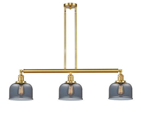 Bell - 3 Light - 41 inch - Satin Gold - Stem Hung - Adjustable Island Light (3442|213-SG-G73-LED)