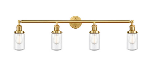 Dover - 4 Light - 43 inch - Satin Gold - Adjustable Bath Vanity Light (3442|215-SG-G314-LED)