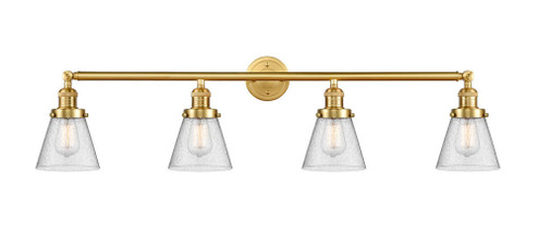 Cone - 4 Light - 42 inch - Satin Gold - Adjustable Bath Vanity Light (3442|215-SG-G64)