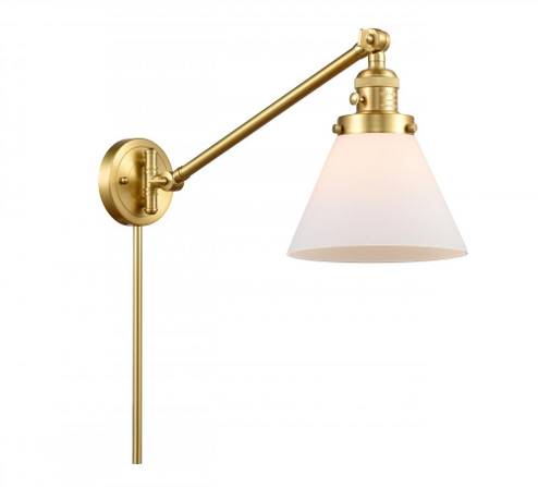 Cone - 1 Light - 8 inch - Satin Gold -Adjustable Swing Arm (3442|237-SG-G41)