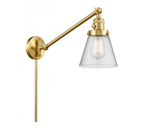 Cone - 1 Light - 8 inch - Satin Gold -Adjustable Swing Arm (3442|237-SG-G64)