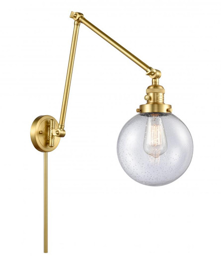 Beacon - 1 Light - 8 inch - Satin Gold -Adjustable Swing Arm (3442|238-SG-G204-8)