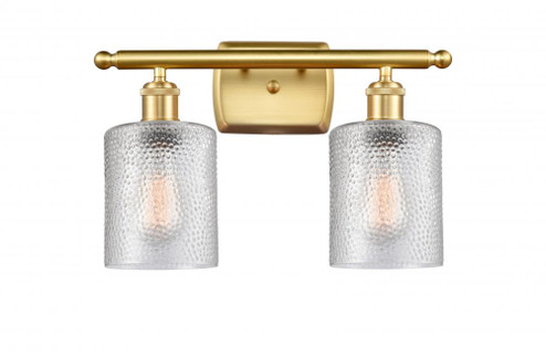 Cobbleskill - 2 Light - 15 inch - Satin Gold - Bath Vanity Light (3442|516-2W-SG-G112)