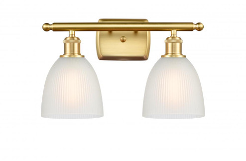 Castile - 2 Light - 16 inch - Satin Gold - Bath Vanity Light (3442|516-2W-SG-G381)