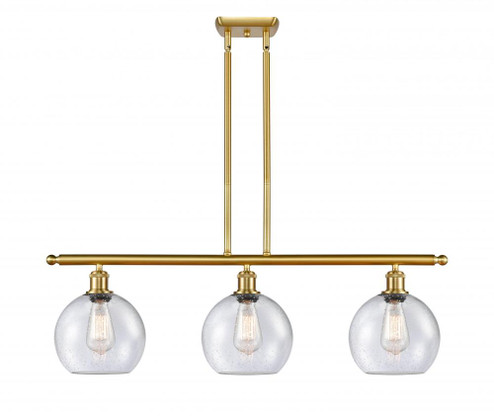 Athens - 3 Light - 36 inch - Satin Gold - Stem hung - Island Light (3442|516-3I-SG-G124)