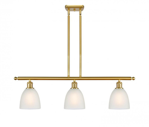 Castile - 3 Light - 36 inch - Satin Gold - Stem hung - Island Light (3442|516-3I-SG-G381)