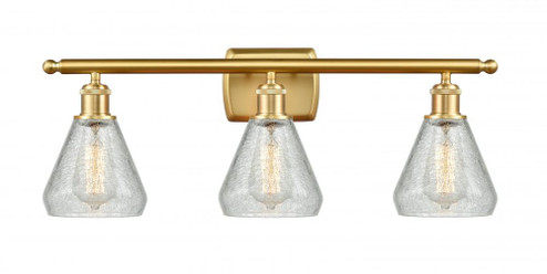 Conesus - 3 Light - 26 inch - Satin Gold - Bath Vanity Light (3442|516-3W-SG-G275-LED)