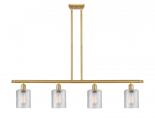 Cobbleskill - 4 Light - 48 inch - Satin Gold - Stem hung - Island Light (3442|516-4I-SG-G112-LED)