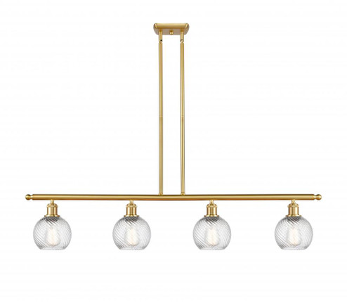 Small Twisted Swirl 4 Light Island Light part of the Ballston Collection (3442|516-4I-SG-G1214-6)