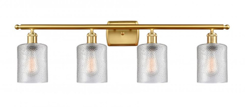 Cobbleskill - 4 Light - 35 inch - Satin Gold - Bath Vanity Light (3442|516-4W-SG-G112-LED)
