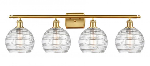 Athens Deco Swirl - 4 Light - 38 inch - Satin Gold - Bath Vanity Light (3442|516-4W-SG-G1213-8)