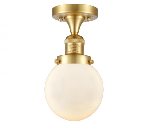 Beacon - 1 Light - 6 inch - Satin Gold - Semi-Flush Mount (3442|517-1CH-SG-G201-6)