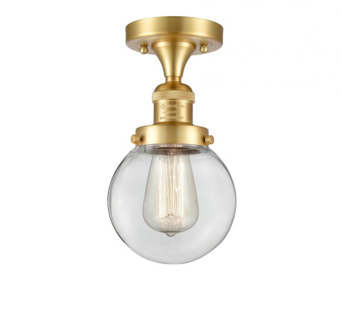 Beacon - 1 Light - 6 inch - Satin Gold - Semi-Flush Mount (3442|517-1CH-SG-G202-6-LED)