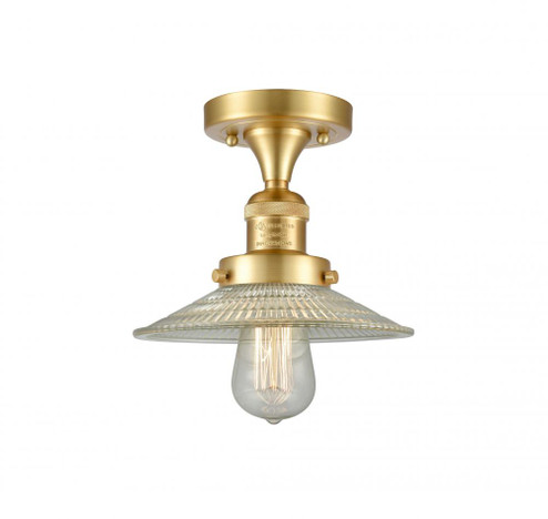 Halophane - 1 Light - 9 inch - Satin Gold - Semi-Flush Mount (3442|517-1CH-SG-G2-LED)