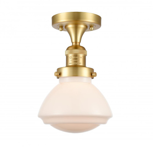 Olean - 1 Light - 7 inch - Satin Gold - Semi-Flush Mount (3442|517-1CH-SG-G321-LED)