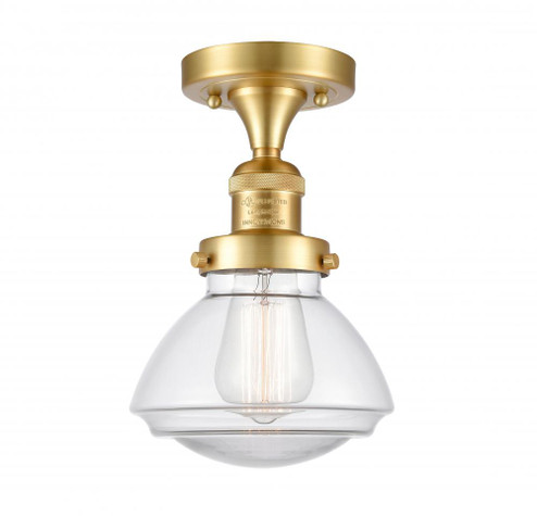 Olean - 1 Light - 7 inch - Satin Gold - Semi-Flush Mount (3442|517-1CH-SG-G322)