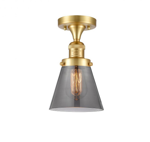 Cone - 1 Light - 7 inch - Satin Gold - Semi-Flush Mount (3442|517-1CH-SG-G63)