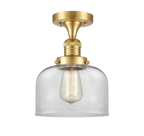 Bell - 1 Light - 8 inch - Satin Gold - Semi-Flush Mount (3442|517-1CH-SG-G72)
