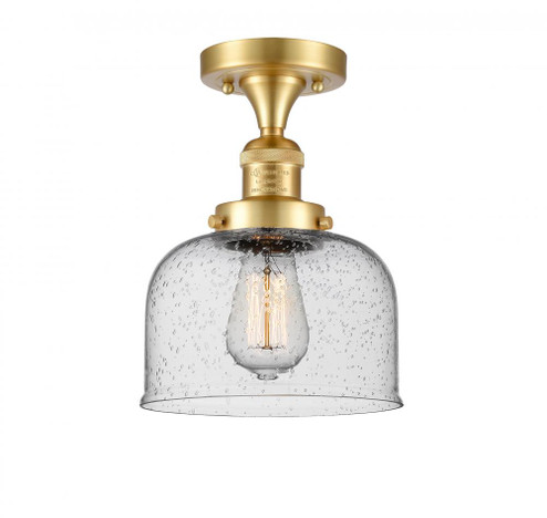 Bell - 1 Light - 8 inch - Satin Gold - Semi-Flush Mount (3442|517-1CH-SG-G74-LED)