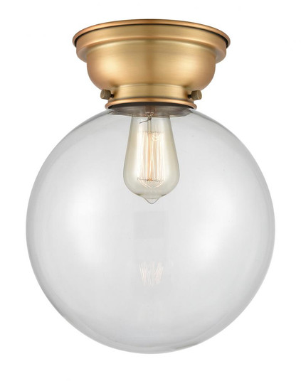 Beacon - 1 Light - 10 inch - Brushed Brass - Flush Mount (3442|623-1F-BB-G202-10-LED)