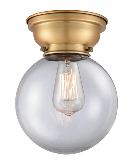 Beacon - 1 Light - 8 inch - Brushed Brass - Flush Mount (3442|623-1F-BB-G202-8)