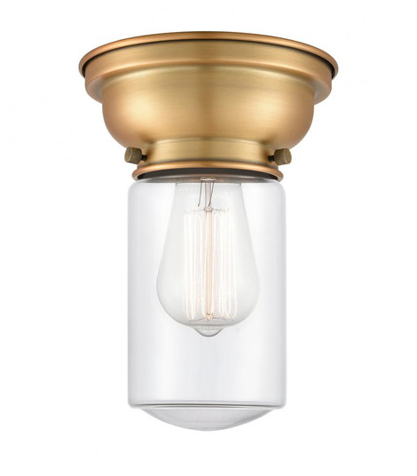 Dover - 1 Light - 6 inch - Brushed Brass - Flush Mount (3442|623-1F-BB-G312)