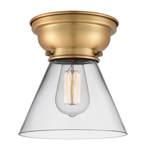 Cone - 1 Light - 8 inch - Brushed Brass - Flush Mount (3442|623-1F-BB-G42-LED)