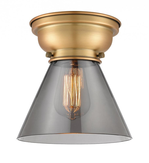 Cone - 1 Light - 8 inch - Brushed Brass - Flush Mount (3442|623-1F-BB-G43-LED)