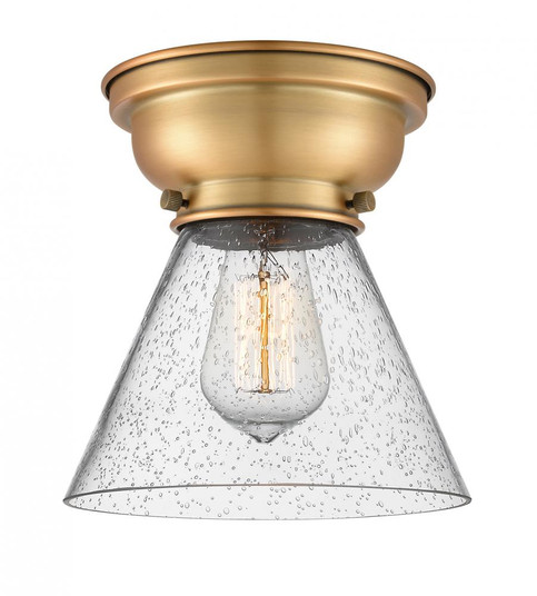 Cone - 1 Light - 8 inch - Brushed Brass - Flush Mount (3442|623-1F-BB-G44)