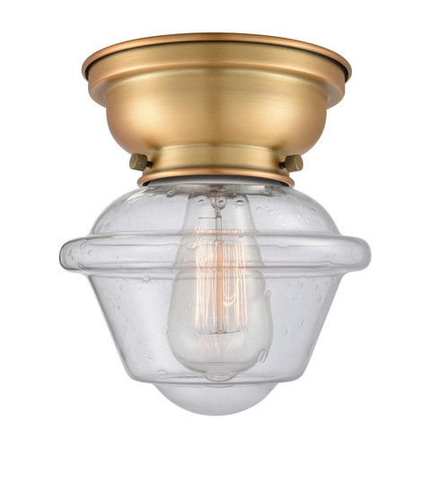 Oxford - 1 Light - 8 inch - Brushed Brass - Flush Mount (3442|623-1F-BB-G534-LED)