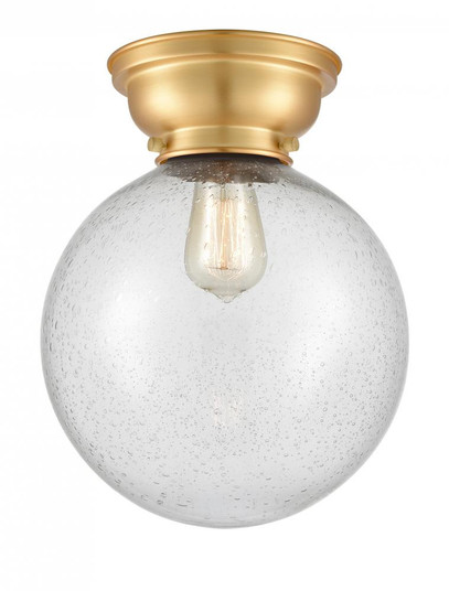 Beacon - 1 Light - 10 inch - Satin Gold - Flush Mount (3442|623-1F-SG-G204-10)