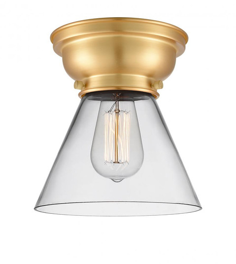 Cone - 1 Light - 8 inch - Satin Gold - Flush Mount (3442|623-1F-SG-G42)