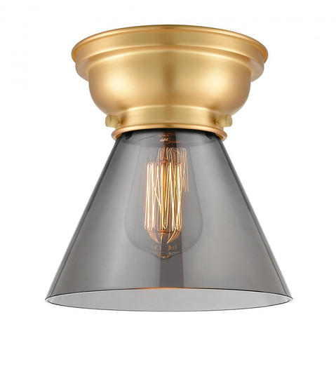 Cone - 1 Light - 8 inch - Satin Gold - Flush Mount (3442|623-1F-SG-G43-LED)