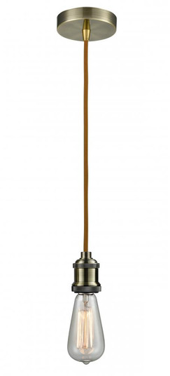 Edison - 1 Light - 2 inch - Antique Brass - Cord hung - Mini Pendant (3442|100AB-10CR-1AB)