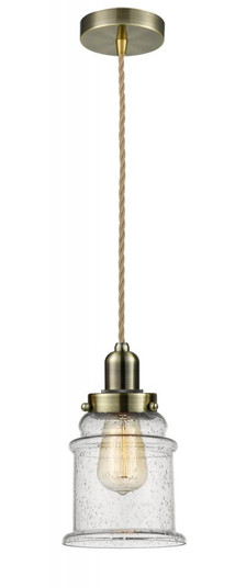 Whitney - 1 Light - 8 inch - Antique Brass - Cord hung - Mini Pendant (3442|100AB-10RE-0H-AB-G184)