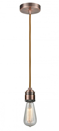 Winchester - 1 Light - 2 inch - Antique Copper - Cord hung - Mini Pendant (3442|100AC-10CR-2AC)
