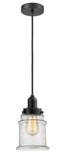 Whitney - 1 Light - 8 inch - Matte Black - Cord hung - Mini Pendant (3442|100BK-10BK-0H-BK-G184)