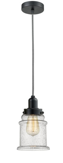 Whitney - 1 Light - 8 inch - Matte Black - Cord hung - Mini Pendant (3442|100BK-10BW-0H-BK-G184)