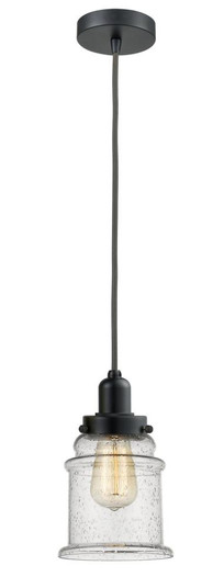 Whitney - 1 Light - 8 inch - Matte Black - Cord hung - Mini Pendant (3442|100BK-10GY-0H-BK-G184)