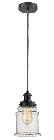 Edison - 1 Light - 8 inch - Matte Black - Cord hung - Mini Pendant (3442|100BK-10GY-1H-BK-G184)