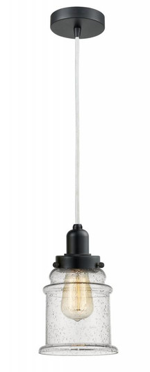 Whitney - 1 Light - 8 inch - Matte Black - Cord hung - Mini Pendant (3442|100BK-10W-0H-BK-G184)