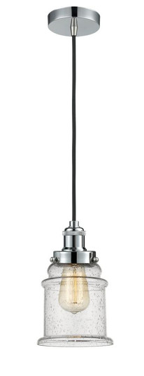 Edison - 1 Light - 8 inch - Polished Chrome - Cord hung - Mini Pendant (3442|100PC-10BK-1H-PC-G184)