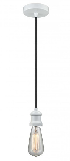 Edison - 1 Light - 2 inch - White - Cord hung - Mini Pendant (3442|100W-10BK-1W)