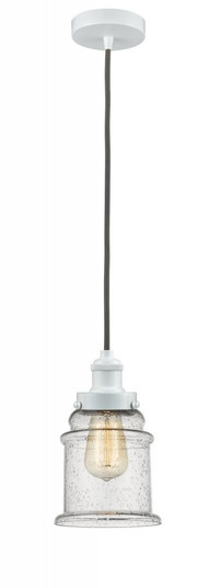 Edison - 1 Light - 8 inch - White - Cord hung - Mini Pendant (3442|100W-10GY-1H-W-G184)