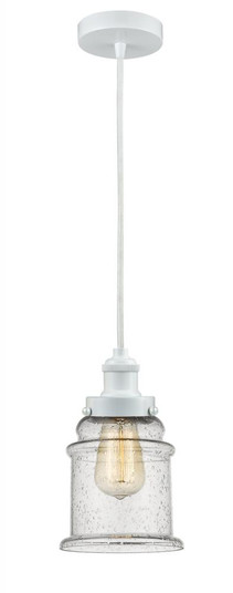 Edison - 1 Light - 8 inch - White - Cord hung - Mini Pendant (3442|100W-10W-1H-W-G184)