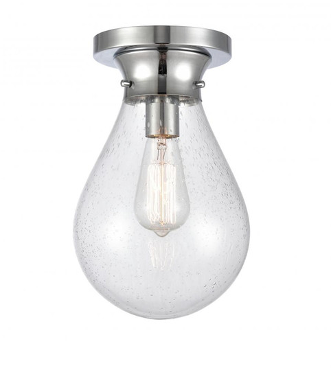 Genesis - 1 Light - 8 inch - Polished Chrome - Flush Mount (3442|414-1F-PC-8SDY-LED)